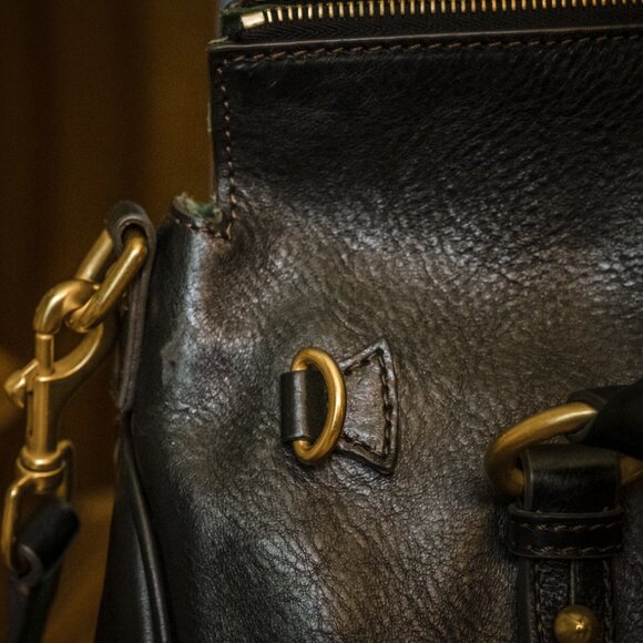 Dooney & Bourke Black Pebbled Leather Florentine Satchel a CLASSIC handbag - Picture 5 of 12